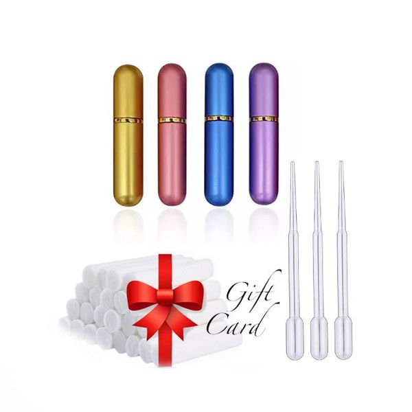storage bottles & jars 2set aluminum nasal inhaler stick refillable bottle for essential oils with cotton wicks
storage bottles & jars 2set aluminum nasal inhaler stick refillable bottle for essential oils with cotton wicks