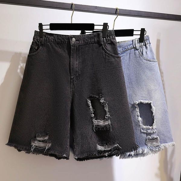 women's shorts 6xl plus size straight midi summer jeans women retro streetwear hole ripped denim washed loose casual c7304, White;black
women's shorts 6xl plus size straight midi summer jeans women retro streetwear hole ripped denim washed loose casual c7304, White;black