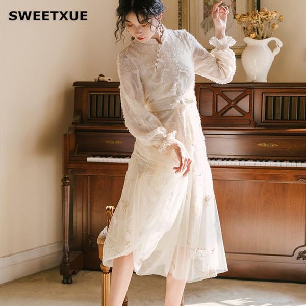 casual dresses sweetxue women vintage tassel embroidery mesh patchwork fairy lace dress cheongsam elegant chic vestido de mujer, Black;gray
casual dresses sweetxue women vintage tassel embroidery mesh patchwork fairy lace dress cheongsam elegant chic vestido de mujer, Black;gray