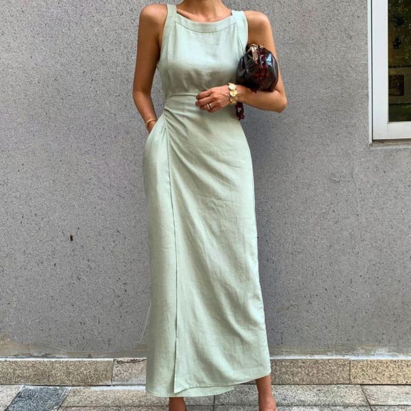 casual dresses bandage midi dress for women o neck off shoulder high waist elegant sleeveless female fashion clothing, Black;gray
casual dresses bandage midi dress for women o neck off shoulder high waist elegant sleeveless female fashion clothing, Black;gray