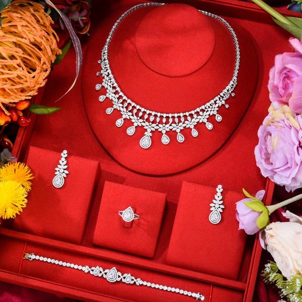 earrings & necklace soramoore sweet shiny luxury gorgeous waterdrop jewelry set women wedding sparkly accessories, Silver
earrings & necklace soramoore sweet shiny luxury gorgeous waterdrop jewelry set women wedding sparkly accessories, Silver