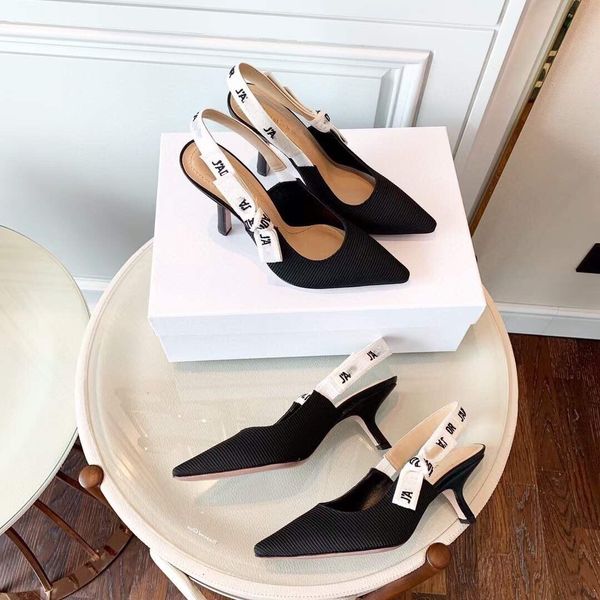 luxury dress shoes high version d family letter pointed 2022 bowknot cat sandal's hollow out slim heel shoes, Black
luxury dress shoes high version d family letter pointed 2022 bowknot cat sandal's hollow out slim heel shoes, Black