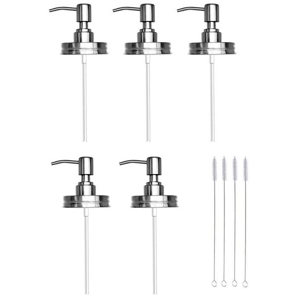mason jar soap dispenser lid, 5 pack stainless steel lids and pump kit, lotion liquid
mason jar soap dispenser lid, 5 pack stainless steel lids and pump kit, lotion liquid