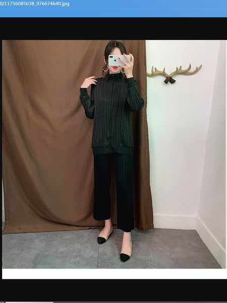 dresses miyake fold double stand collar cultivate one's morality show zipper fashionable coat, White
dresses miyake fold double stand collar cultivate one's morality show zipper fashionable coat, White