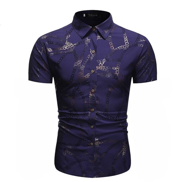 men's shirt 2020 summer men's fashion large casual chain printed short sleeve shirt cs106, White;black
men's shirt 2020 summer men's fashion large casual chain printed short sleeve shirt cs106, White;black