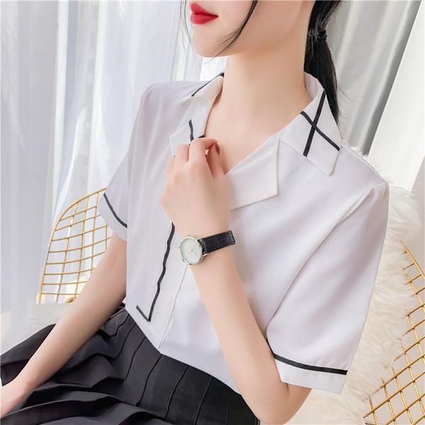 women's blouses & shirts coigarsam striped blouse women short sleeve loose turn-down collar blusas womens and white 8163
women's blouses & shirts coigarsam striped blouse women short sleeve loose turn-down collar blusas womens and white 8163