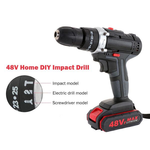 professiona electric drills 48vf cordless impact driver drill screwdriver double speed wrench with lithium-ion battery power tool set
professiona electric drills 48vf cordless impact driver drill screwdriver double speed wrench with lithium-ion battery power tool set