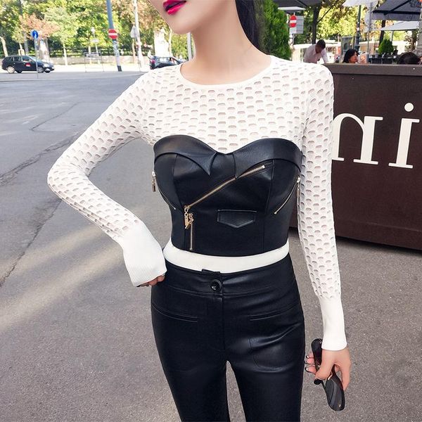 cropped crop blusa broadcloth tank sequined solid spring to wear tube pu leather vest short female women's tanks & camis, White
cropped crop blusa broadcloth tank sequined solid spring to wear tube pu leather vest short female women's tanks & camis, White
