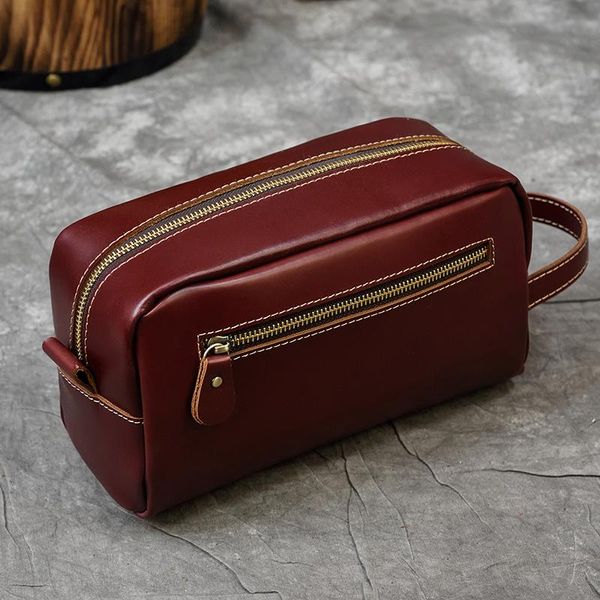 men's genuine leather clutch bag brown cow storage travel toiletry wash kits men women wallets, Red;black
men's genuine leather clutch bag brown cow storage travel toiletry wash kits men women wallets, Red;black
