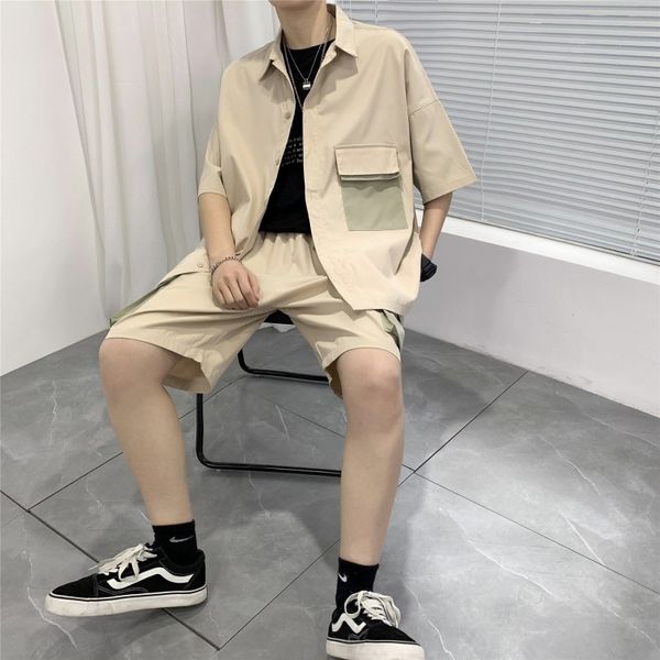 men's tracksuits summer clothing set, shirts and shorts, big fashion, costume, clothes, patchwork, cargo pocket, short sleeve, casual,, Gray
men's tracksuits summer clothing set, shirts and shorts, big fashion, costume, clothes, patchwork, cargo pocket, short sleeve, casual,, Gray