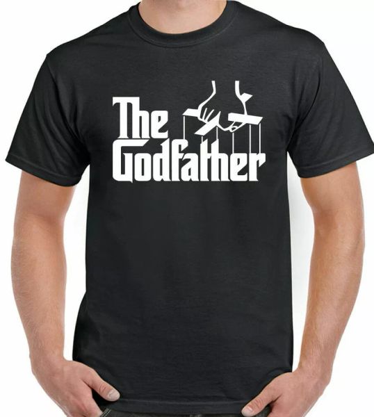 the godfather t-shirt movie mafia christening god father funny gift present tee, White;black
the godfather t-shirt movie mafia christening god father funny gift present tee, White;black