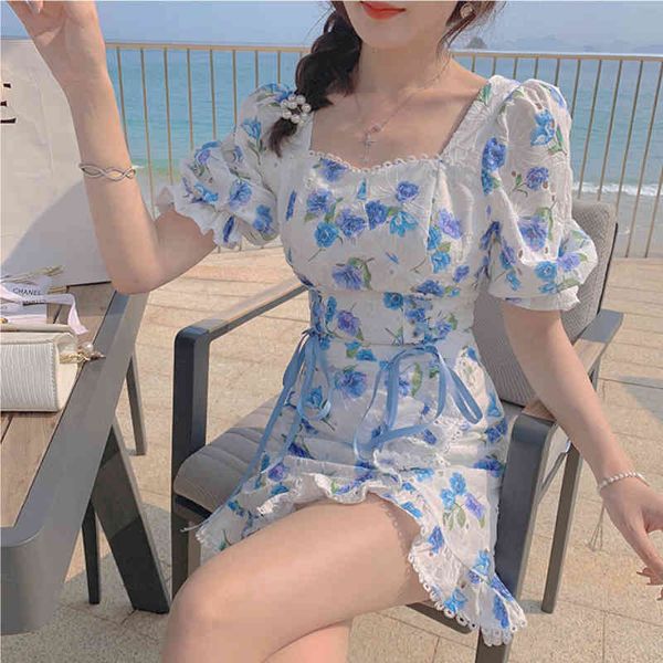 sweet floral print 2 pieces sets vintage women elegant bandage puff sleeve summer blouse+hight wasit skirts suits 210510, White
sweet floral print 2 pieces sets vintage women elegant bandage puff sleeve summer blouse+hight wasit skirts suits 210510, White