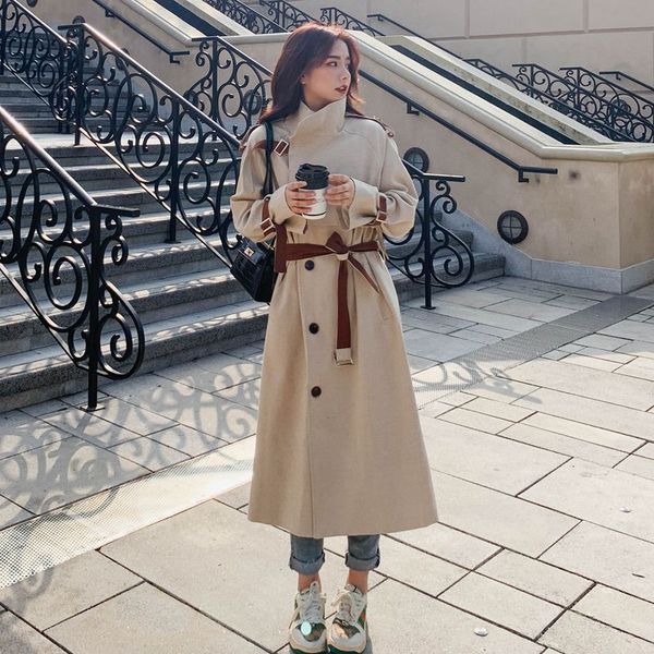 wool mode good design kaki color trench coat for woman with belt and autounno -menteaux femme fashion buttons, Black
wool mode good design kaki color trench coat for woman with belt and autounno -menteaux femme fashion buttons, Black