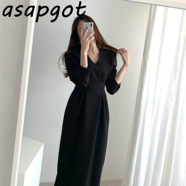 casual dresses chic korean temperament slim waist v neck long sleeve black dress fashion basic patchwork office lady vestido feminino, Black;gray
casual dresses chic korean temperament slim waist v neck long sleeve black dress fashion basic patchwork office lady vestido feminino, Black;gray