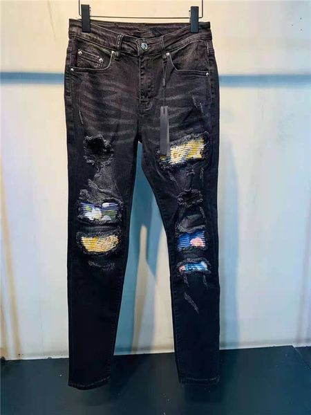mens jeans men denim casual embroidery vintage patchwork pants classic applique fashion holes motorcycle biker slim skinny washed jean, Blue
mens jeans men denim casual embroidery vintage patchwork pants classic applique fashion holes motorcycle biker slim skinny washed jean, Blue