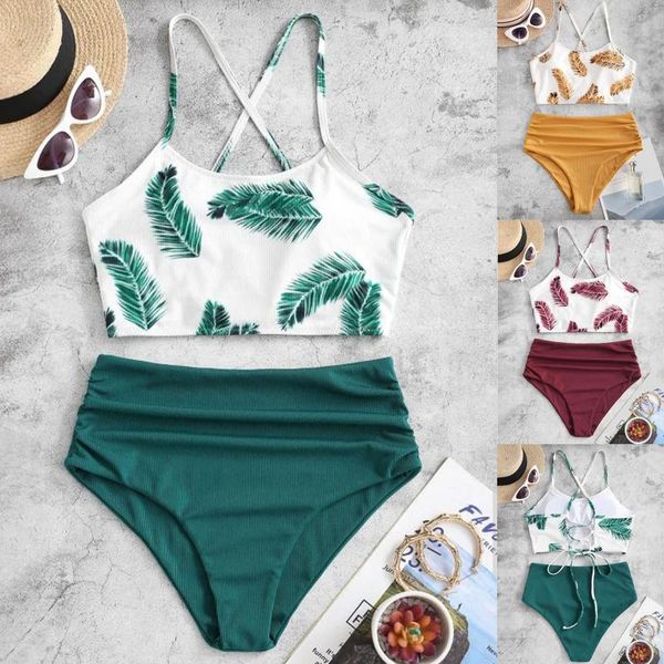 women's swimwear women camisole leaves print split sets plus size push up beachwear two piece swimsuit bikini mayokini #gh, White;black
women's swimwear women camisole leaves print split sets plus size push up beachwear two piece swimsuit bikini mayokini #gh, White;black