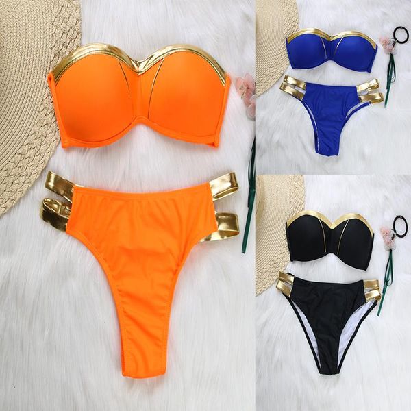 one-piece suits bikinis 2021 swimwear women off shoulder sides shiny bordered bathing suit push up swimsuit high waist gold rim bikini
one-piece suits bikinis 2021 swimwear women off shoulder sides shiny bordered bathing suit push up swimsuit high waist gold rim bikini