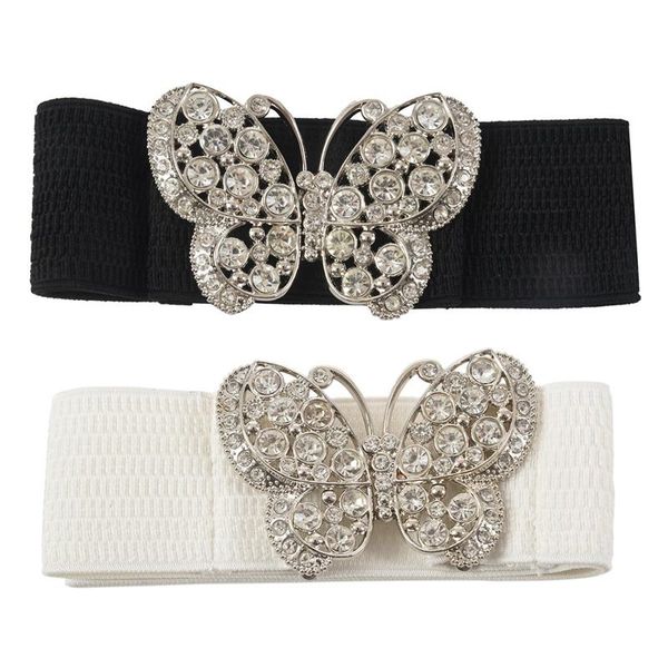 belts 2 pcs women rhinestones accent butterfly hook buckle elastic cinch waist belt, white & black, Black;brown
belts 2 pcs women rhinestones accent butterfly hook buckle elastic cinch waist belt, white & black, Black;brown
