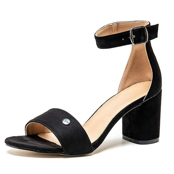 women open toe sandals square high heel fashion ankle strap shoes ladies party summer size 34-43, Black
women open toe sandals square high heel fashion ankle strap shoes ladies party summer size 34-43, Black