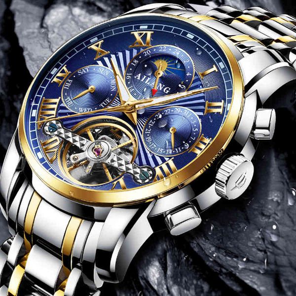 ailang mannen mechaical clock automatic stainelss staal moon phase luxury men clocks 30atm relogio masculino, Slivery;brown
ailang mannen mechaical clock automatic stainelss staal moon phase luxury men clocks 30atm relogio masculino, Slivery;brown