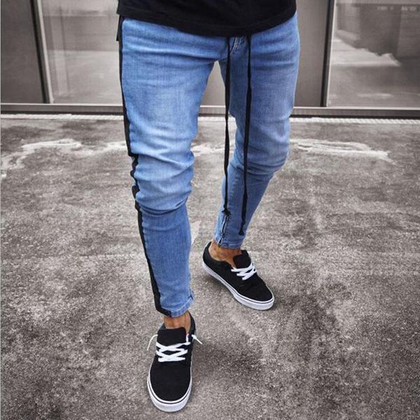 men's jeans fashion ny men straight slim elastic mens casual biker male stretch denim trouser classic yuc2, Blue
men's jeans fashion ny men straight slim elastic mens casual biker male stretch denim trouser classic yuc2, Blue