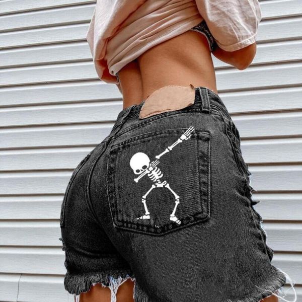 women's shorts streetwear women denim 2021 summer fashion high waist 3d printed pocket jeans short y2k pantalones cortos mujer w725, White;black
women's shorts streetwear women denim 2021 summer fashion high waist 3d printed pocket jeans short y2k pantalones cortos mujer w725, White;black