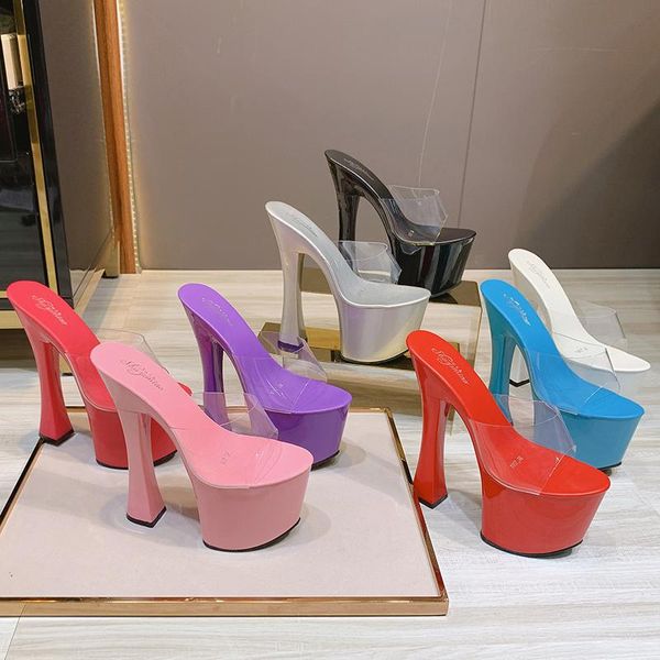 slippers female transparent thick bottom summer fine heel 17cm waterproof platform .5cm non-slip high, Black
slippers female transparent thick bottom summer fine heel 17cm waterproof platform .5cm non-slip high, Black