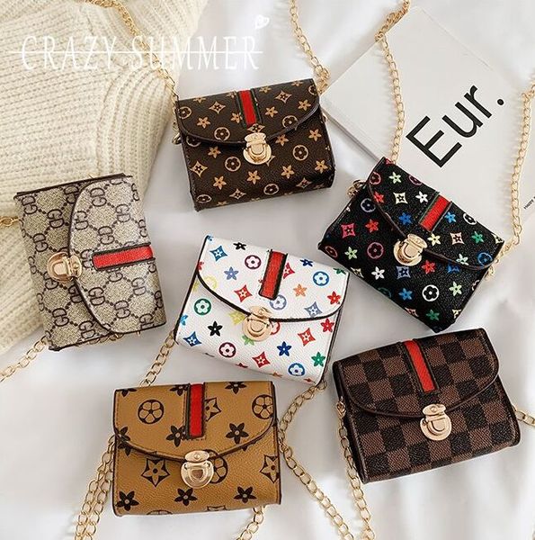 kids bag fashion handbags flower mini square beautiful pop girl princess messenger bags accessories purse wallet handbag, Black
