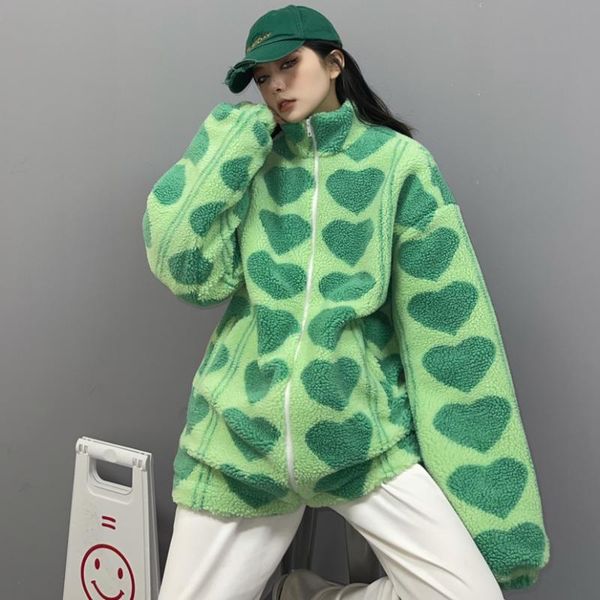 women's jackets winter clothes women korean retro fashion casual loose thicken warm love lamb wool cotton coat jacket green, Black;brown
women's jackets winter clothes women korean retro fashion casual loose thicken warm love lamb wool cotton coat jacket green, Black;brown