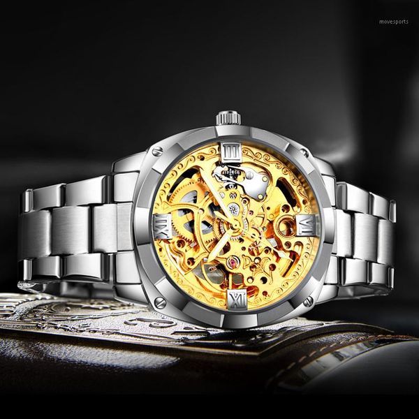wristwatches wlisth high-quality steel belt luminous gear movement royal design men male mechanical skeleton wrist watch, Slivery;brown
wristwatches wlisth high-quality steel belt luminous gear movement royal design men male mechanical skeleton wrist watch, Slivery;brown