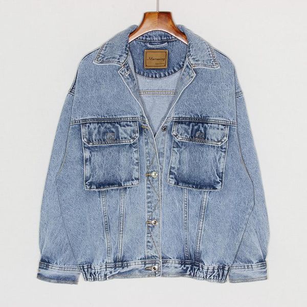 women's jackets spring korean loose big pocket elastic waist denim jacket women coat chaqueta mujer vintage short jeans female outerwea, Black;brown
women's jackets spring korean loose big pocket elastic waist denim jacket women coat chaqueta mujer vintage short jeans female outerwea, Black;brown