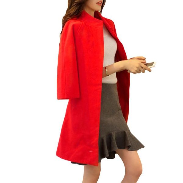 women's wool & blends casual fashion women long winter blend coat wide-waisted and jacket covered button outerwear, Black
women's wool & blends casual fashion women long winter blend coat wide-waisted and jacket covered button outerwear, Black