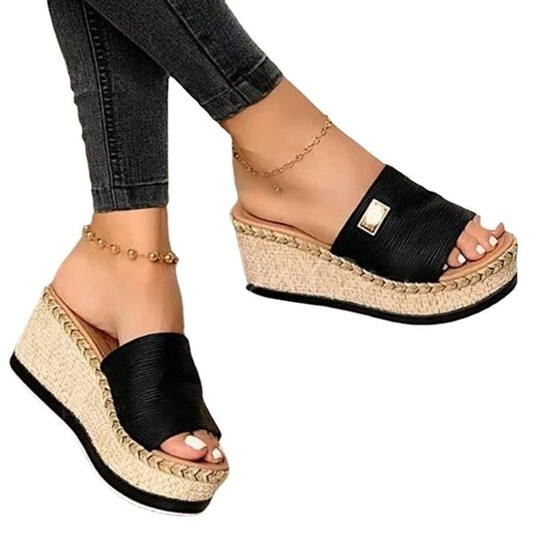 dress shoes women summer wedges slippers casual thick soles high heels platform sandals fashion outdoor beach ladies slides flip flop, Black
dress shoes women summer wedges slippers casual thick soles high heels platform sandals fashion outdoor beach ladies slides flip flop, Black