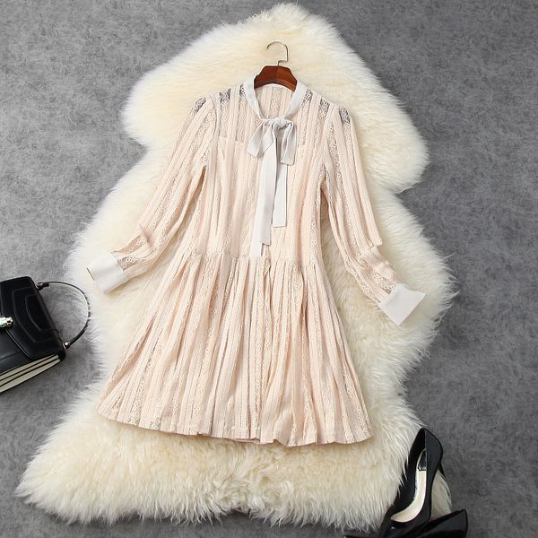 dresses european and american women's clothing 2021 style for spring long sleeve bow collar hollow lace fashion dress ohua, Black;gray
dresses european and american women's clothing 2021 style for spring long sleeve bow collar hollow lace fashion dress ohua, Black;gray