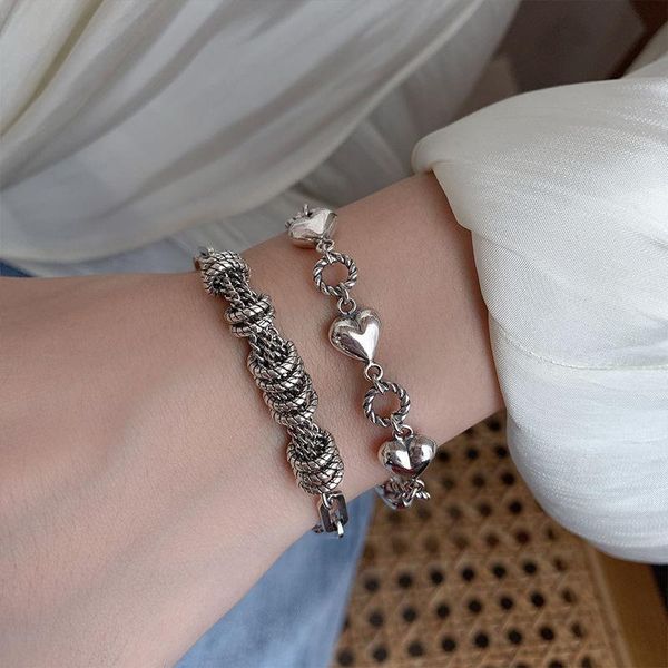 charm bracelets punk cuban chain for women bohemian multilayer silver color love heart bracelet fashion jewelry gift, Golden;silver
charm bracelets punk cuban chain for women bohemian multilayer silver color love heart bracelet fashion jewelry gift, Golden;silver