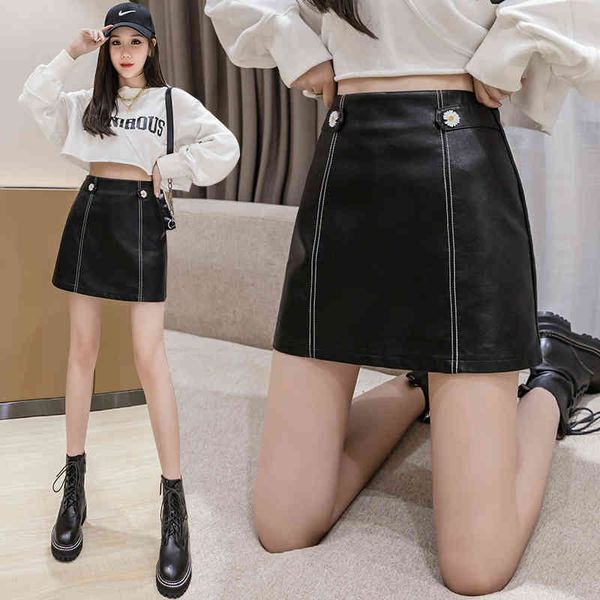 skirts mozuleva style for korean winter fashion all-match leather button from plutonium to woman, Black
skirts mozuleva style for korean winter fashion all-match leather button from plutonium to woman, Black