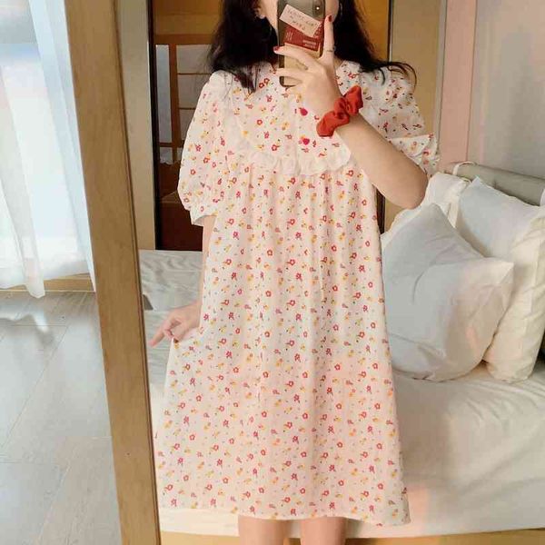 casual dresses 2021 sweet princess florals summer printing gentle cotton chic homewear dress pajamas loose nightdress rnss, Black;gray
casual dresses 2021 sweet princess florals summer printing gentle cotton chic homewear dress pajamas loose nightdress rnss, Black;gray