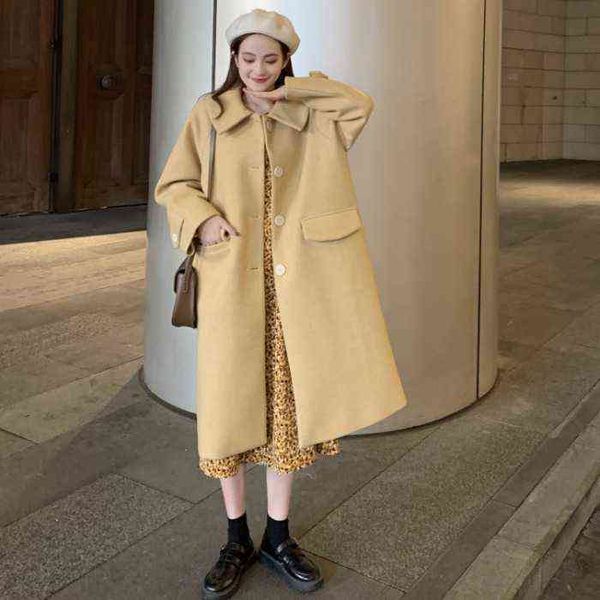 thickened woolen coat women's autumn and winter 2021 small temperament fashion lapel medium long, Black
thickened woolen coat women's autumn and winter 2021 small temperament fashion lapel medium long, Black