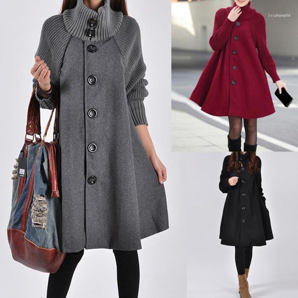 women's wool & blends women 's plus size solid pocket loose shirt button casual coat cardigan 2021 warm windproof overcoat cappott, Black
women's wool & blends women 's plus size solid pocket loose shirt button casual coat cardigan 2021 warm windproof overcoat cappott, Black