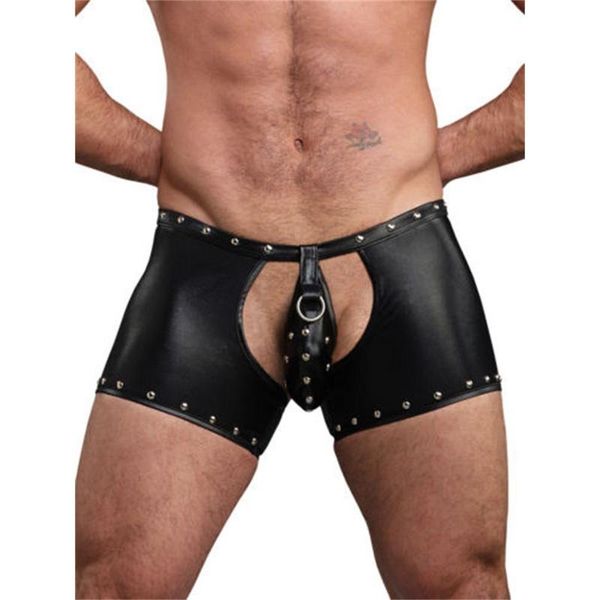 women's panties men rivet faux leather shorts pants male latex pvc bondage open crotch leggings lace up fetish club wear, Black;pink
women's panties men rivet faux leather shorts pants male latex pvc bondage open crotch leggings lace up fetish club wear, Black;pink