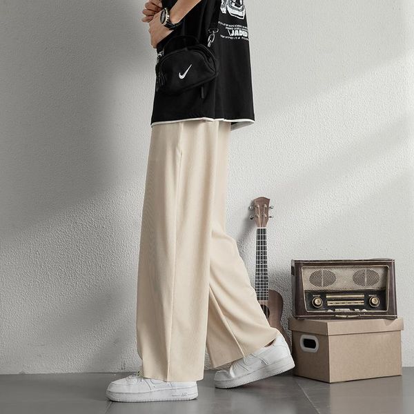 men's pants legible summer straight pant men loose casual mens solid wide leg korean clothing, Black
men's pants legible summer straight pant men loose casual mens solid wide leg korean clothing, Black