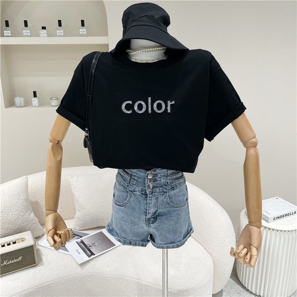 spring summer 2021 fashion niche design feminine three-dimensional letter bright short sleeve shirt, White
spring summer 2021 fashion niche design feminine three-dimensional letter bright short sleeve shirt, White