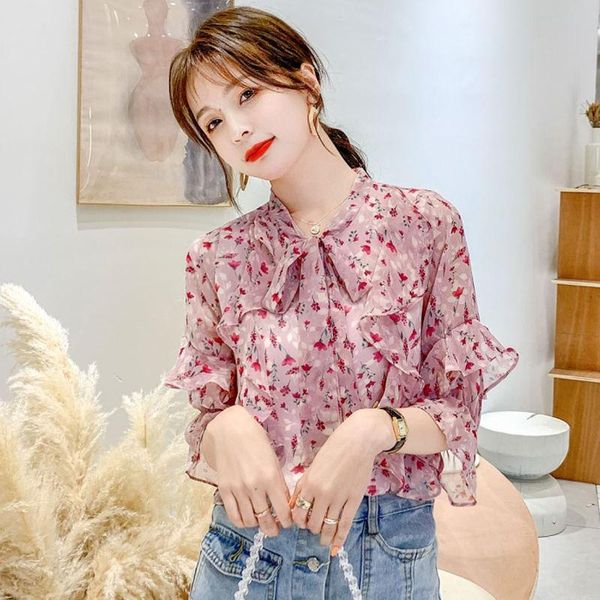 women's blouses & shirts summer women chiffon scarf collar half sleeve elegant temperament ruffle loose mujer blusas ladies mm0760, White
women's blouses & shirts summer women chiffon scarf collar half sleeve elegant temperament ruffle loose mujer blusas ladies mm0760, White