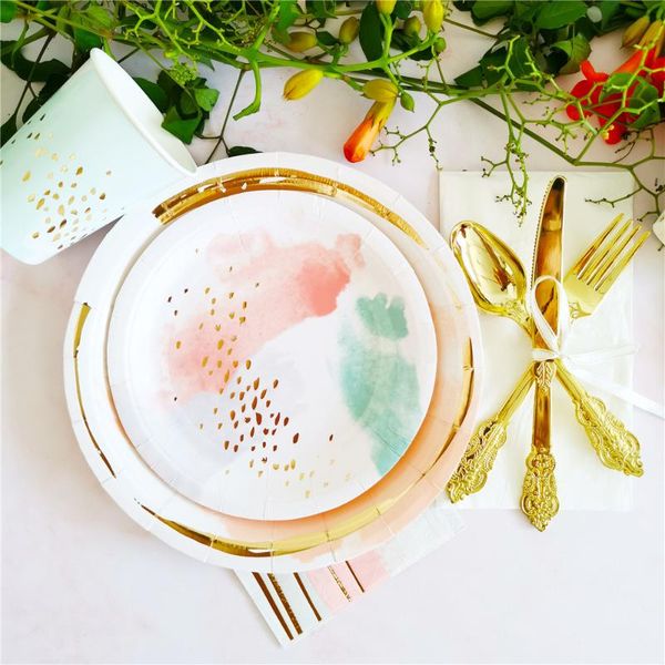 disposable tableware party supplies colorful gold paper cups&plates wedding birthday decoration baby shower festival for kids dinnerware
disposable tableware party supplies colorful gold paper cups&plates wedding birthday decoration baby shower festival for kids dinnerware