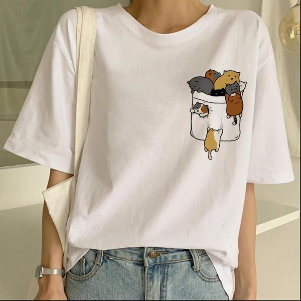cartoon womens t shirt cat print summer fashion women tee harajuku shirts female graphic cute clothes femme, White
cartoon womens t shirt cat print summer fashion women tee harajuku shirts female graphic cute clothes femme, White