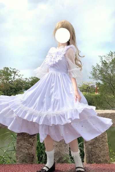casual dresses japanese lolita style women princess puff sleeve lace ruffles party dress black mini sweet wedding high waist gothic, Black;gray
casual dresses japanese lolita style women princess puff sleeve lace ruffles party dress black mini sweet wedding high waist gothic, Black;gray