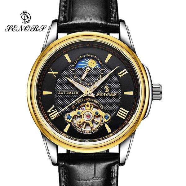 skeleton tourbillon mechanical watch automatic men classic gold leather wrist watches reloj hombre moon phase wristwatches, Slivery;brown
skeleton tourbillon mechanical watch automatic men classic gold leather wrist watches reloj hombre moon phase wristwatches, Slivery;brown