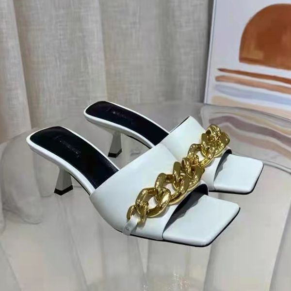 luxury designer heels women slippers sandal shoes fashion daikin chain genuine leather bottoms spool heeled solid womens shoe, Black
luxury designer heels women slippers sandal shoes fashion daikin chain genuine leather bottoms spool heeled solid womens shoe, Black