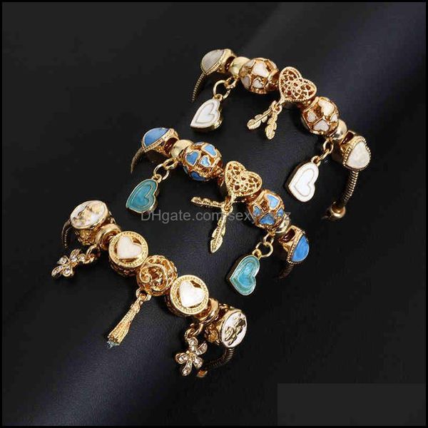 charm bracelets jewelry bracelet alloy wind diamond inlaid leaf diy couple friend beaded drop delivery 2021 ogazx, Golden;silver
charm bracelets jewelry bracelet alloy wind diamond inlaid leaf diy couple friend beaded drop delivery 2021 ogazx, Golden;silver