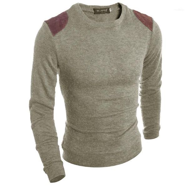 autumn male homme long sleeve o-neck slim sweaterfashion classic thin leather patch men pullover sweaters1, White;black
autumn male homme long sleeve o-neck slim sweaterfashion classic thin leather patch men pullover sweaters1, White;black